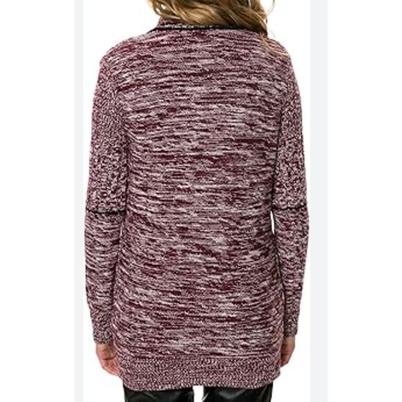 Volcom Women's Nord It Up Cardigan Button-up Cotton Blend Burgundy Top Size M/12 - Picture 2 of 16